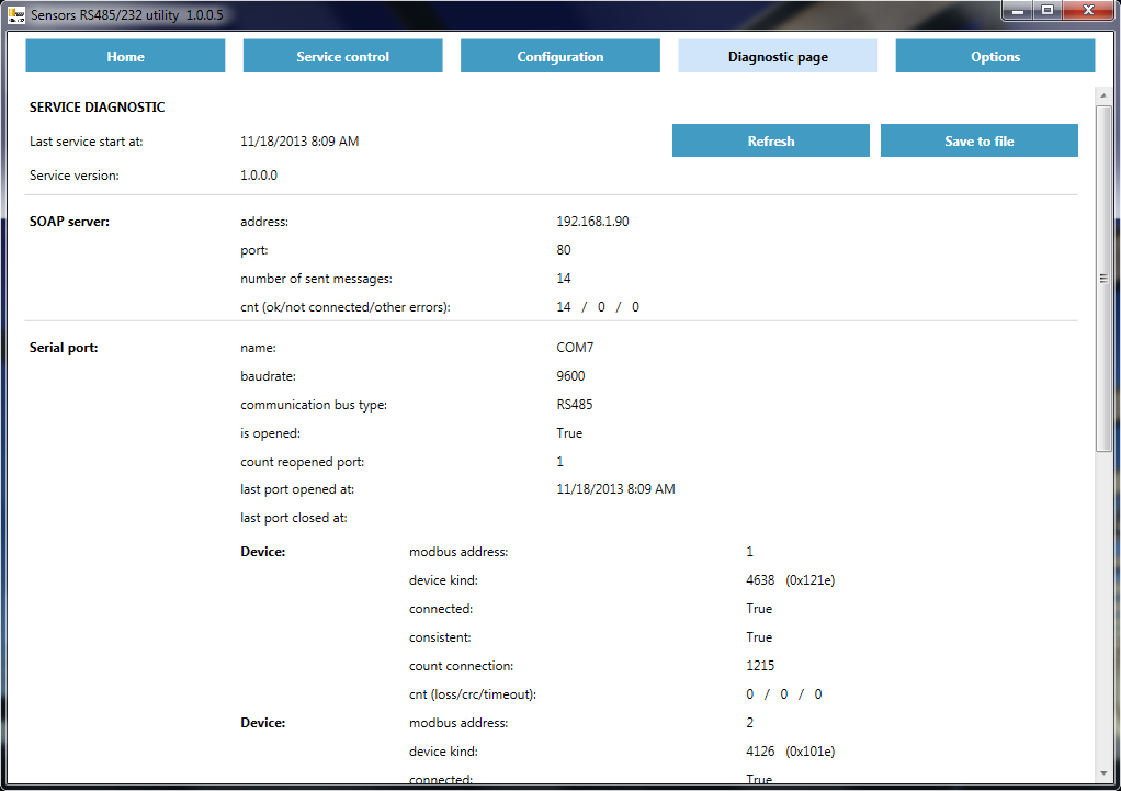 Serial Port Data Logger Comet