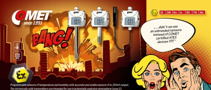 Measuring of Temperature and Relative Humidity in potentially explosive environments