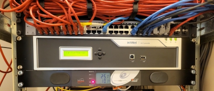 Temperature, relative humidity, smoke and flood detection in a small server room