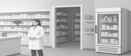 Smart environmental monitoring in a modern pharmacy network