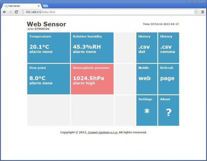 Wireless Thermometer, Hygrometer Barometer, Sigfox IoT