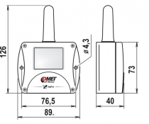 Wireless IoT thermometer for external probe, Sigfox