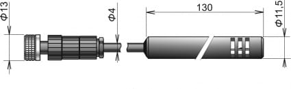 Ultra thin digital temperature/humidity probe