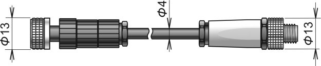Extension cable for DIGIS and DIGIL probes, ELKA connector, cable 15 meters