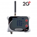 GSM temperature and humidity data logger with connector for another temperature probe