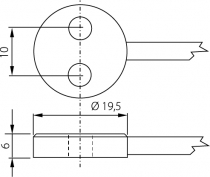 Temperature probe Pt1000TG7/0, without connector, cable 10 meters