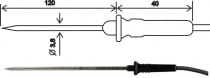 Temperature probe 2304-220/0, without connector, cable 1 meter