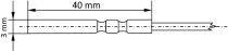 Ultra thin temperature probe Pt1000TG3/M, MiniDin connector, cable 5 meters