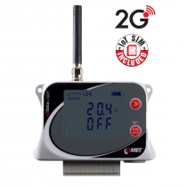 IoT Wireless Temperature Datalogger for 2 external probes, with two two-state inputs, built-in 2G modem and Flat Rate SIM Card