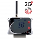 IoT Wireless Temperature Datalogger for 2 external probes, with two two-state inputs, built-in 2G modem and Flat Rate SIM Card