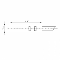 Temperature probe Pt1000TG8Ex/M, MiniDin connector, for ATEX zone II, cable 15 meters