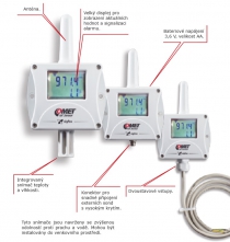 Wireless thermometer with three-channels, IoT Sigfox