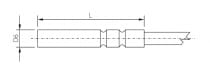 Temperature probe Pt1000TR050M/0, without connector, cable 2 meters