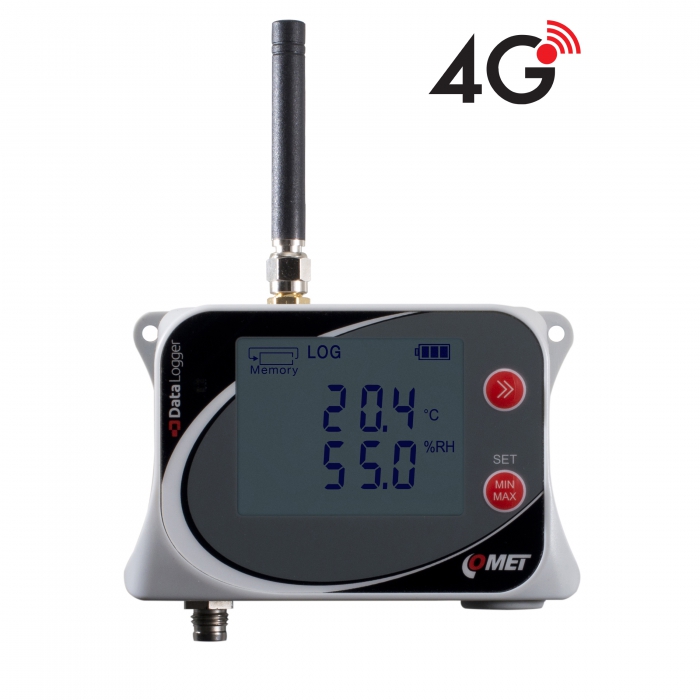 Wireless temperature and humidity logger with external probe