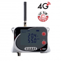 IoT Wireless Temperature and Relative Humidity Datalogger with connector for other temperature probe, with built-in 4G modem  and Flat Rate SIM Card