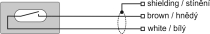 Magnetic door contact with cable length 10m