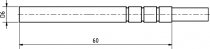 Temperature probe Pt1000TG68/0, without connector, cable 10 meters