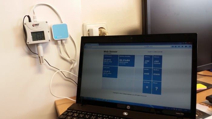 Web Sensor Temperature Humidity with Remote Alarm