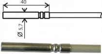 Temperature probe Pt1000TGL40/E, ELKA connector, cable 1 meter