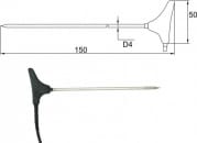 Stick-in probe 2091-250/E, ELKA connector, cable 10 meters
