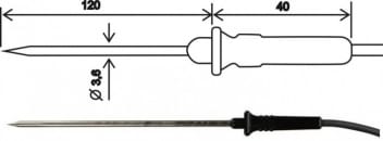 Temperature probe 2304-220/M, MiniDin connector, cable 1 meter