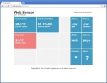 Web sensor - remote thermometer hygrometer with Ethernet interface. Weather sensor for environment monitoring.