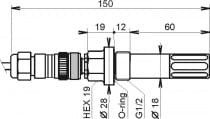 Web sensor - compressed air remote thermometer hygrometer  with Ethernet interface